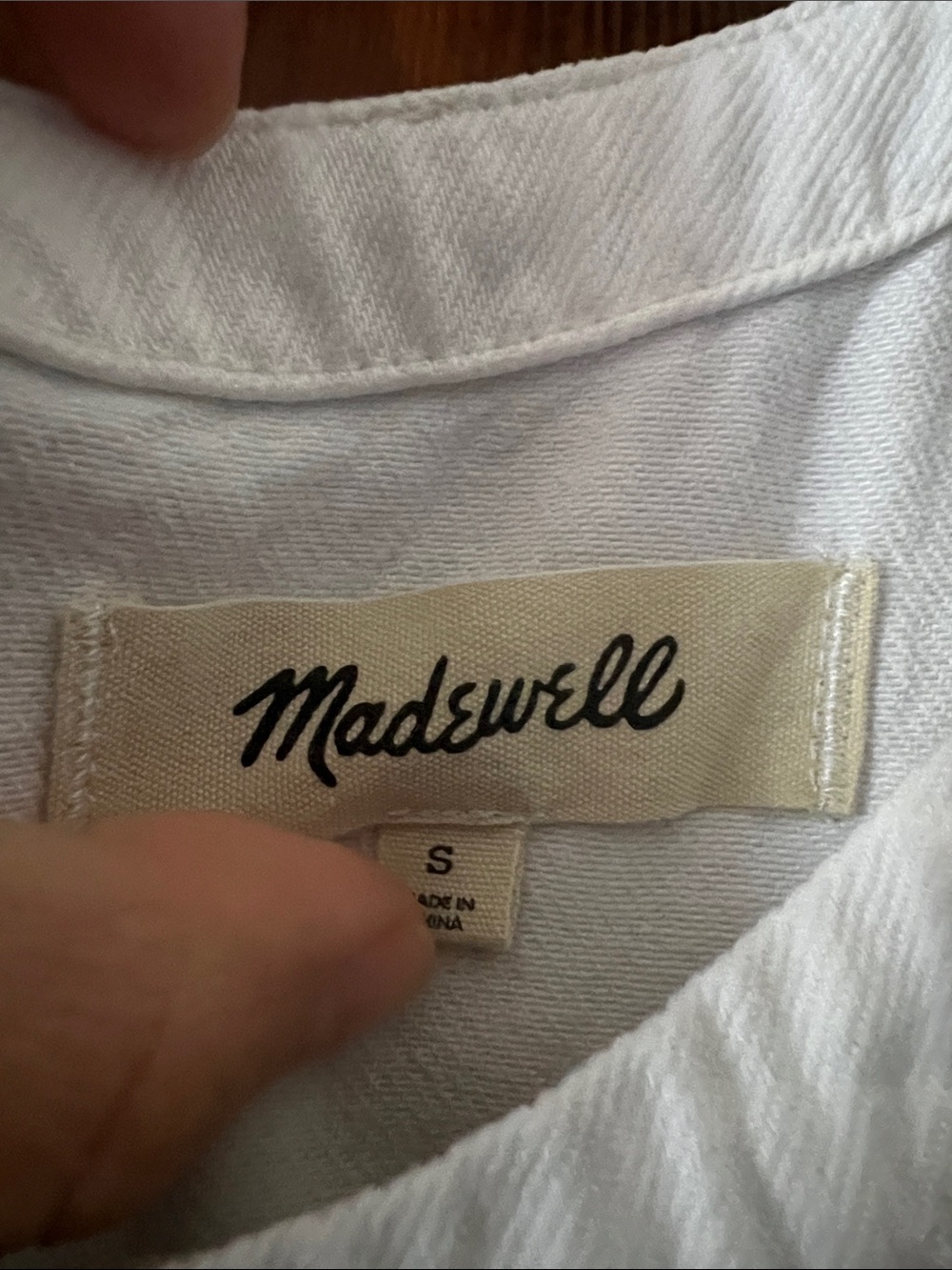 Madewell Airy Denim Circle Dress in White - Picture 2 of 5